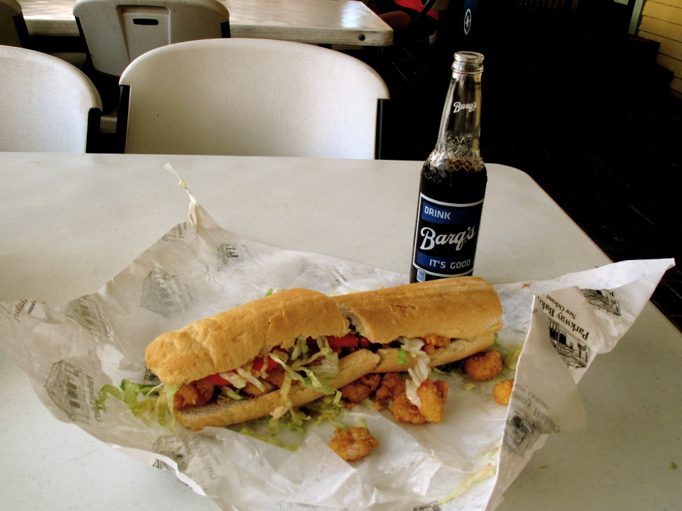 The Parkway Bakery in New Orleans makes a winning roast beef po-boy sandwich. (Photo by Jack Payton/VOA) 
