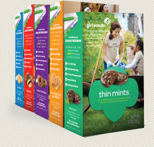 Boxes of Girl Scout cookies. (Girl Scouts of USA)