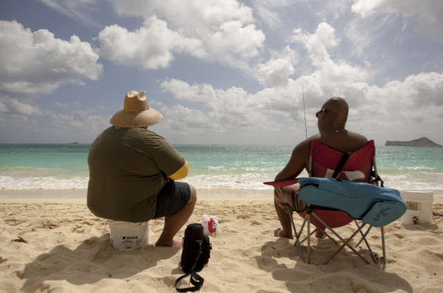 Waimanalao Bay Beach Park in Waimanalo, Hawaii, May 19, 2015. Hawaii is the only state where fewer than one in five residents is obese. (AP Photo) 