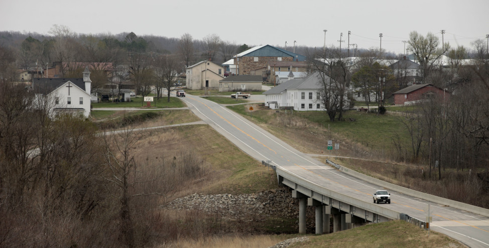 Texas County, Missouri. near the town of Plato (shown here) is the population center of the United States, according to the 2010 census. (AP Photo)