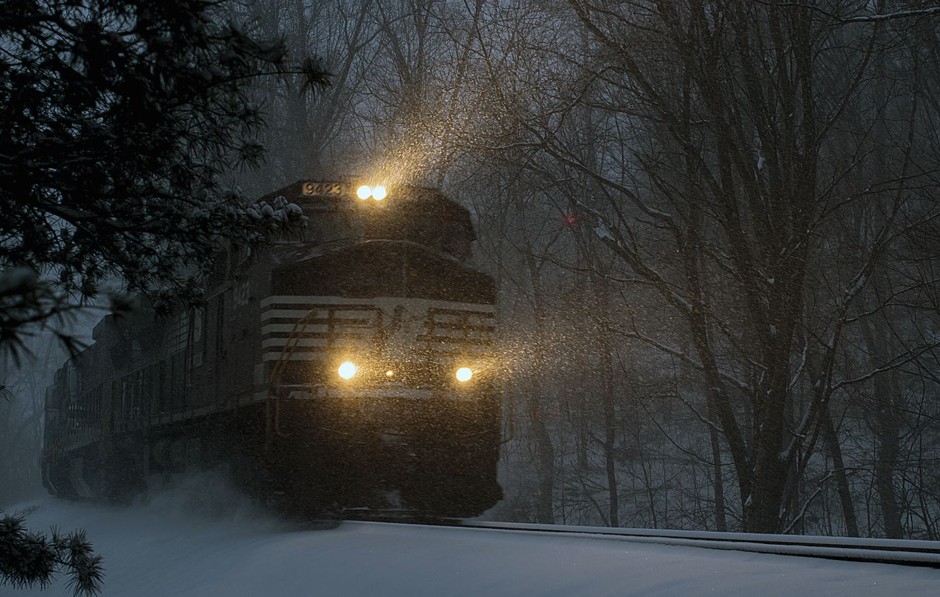 Snow Express. First place, “Weather, Water, and Climate” by Conrad Stenftenagel. (Courtesy NOAA)