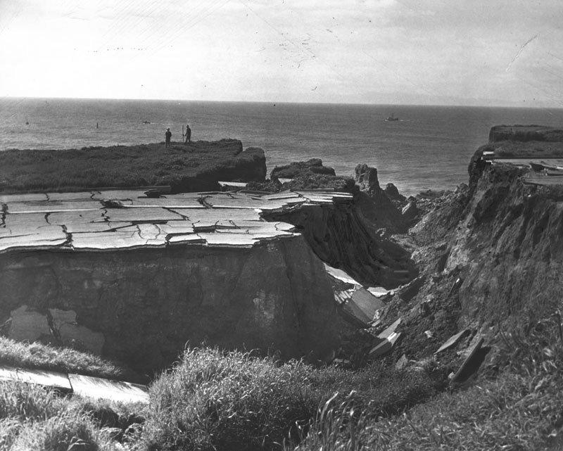 "Sunken City." Photo dated: March 3, 1941. (Photo courtesy the Los Angeles Public Library)