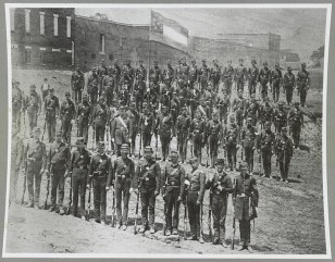 Confederate soldiers in Georgia, April 1861. (Library of Congress)