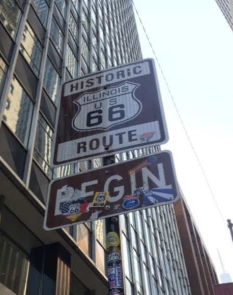 Route 66-begin sign