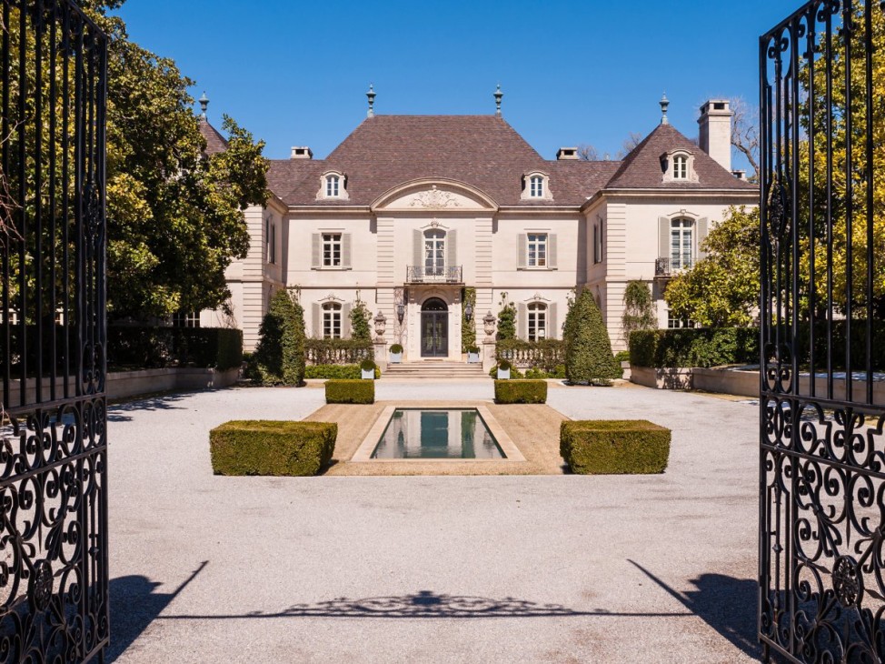 The Hicks Estate in Dallas is a 4-story mansion with a helipad, tennis courts, a panic room, and a wine cellar. (Photo by Stephen Reed/Allie Beth Allman)