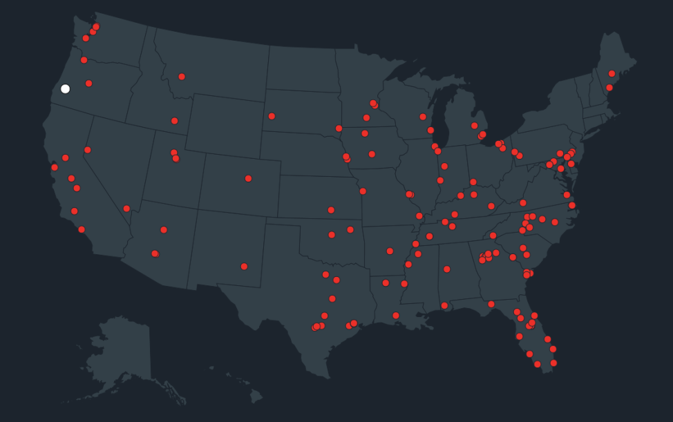 Map from Everytown for Gun Safety