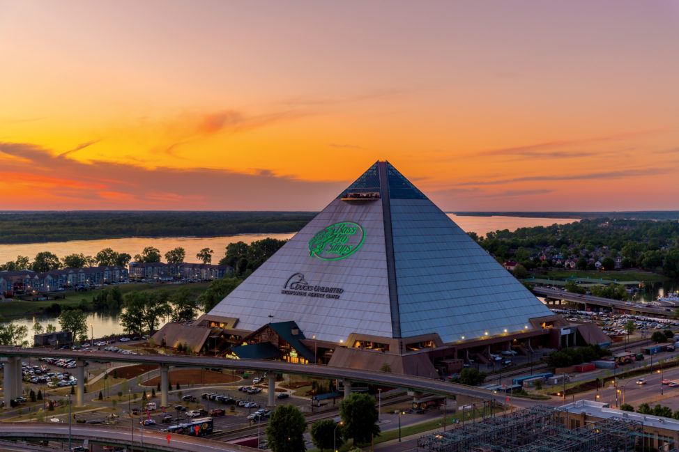 Bass Pro Shops has drawn roughly 3 million visitors to its Pyramid complex of restaurants, retail stores, ‘cypress swamp’ and other attractions, in Memphis, Tennessee. (Courtesy photo)