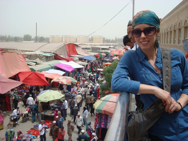 Sunday market in Hotan, Xinjiang, China