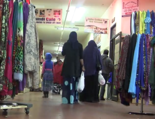 Somali shoppers at a  specialized shopping mall in Minneapolis