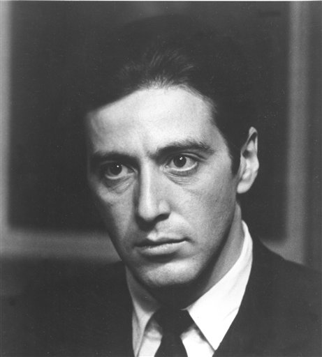 Aktor Al Pacino memerankan tokoh Michael Corleone dalam film 'The Godfather' keluaran tahun 1975, yang didasarkan pada novel berjudul sama karya Mario Puzo.