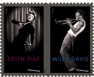 Music legends Miles Davis and Edith Piaf