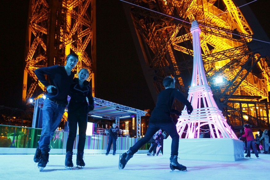 France Eiffel Tower Skating