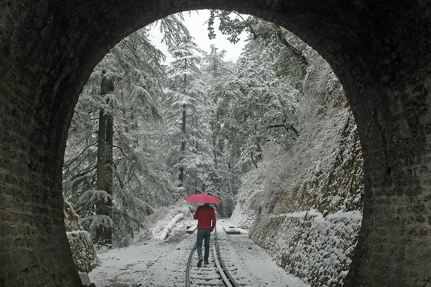 India winter, railway