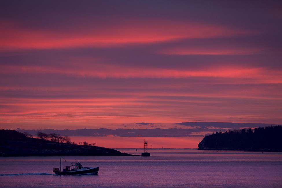 Maine Lobster Boat Sunrise 