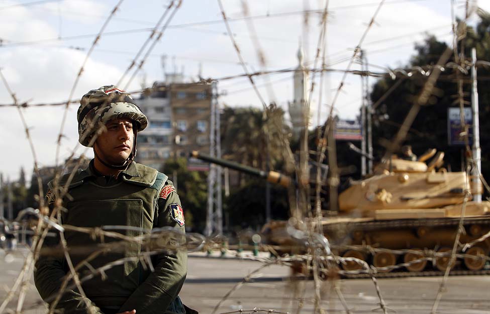 Cairo Protests Soldiers