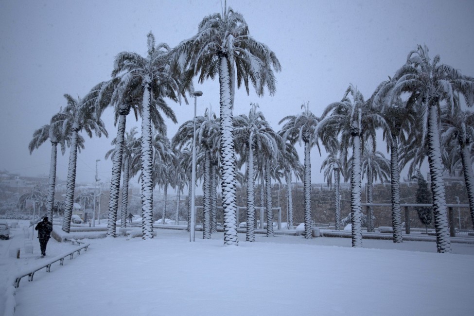 Israel Palestinians Snow