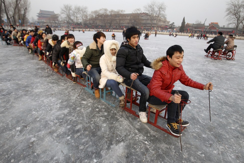 China Frozen Lake Skating