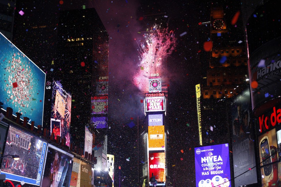 纽约时报广场新年烟花 (路透社)