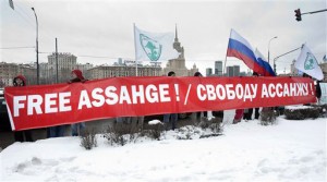 Assange Demo Moscow