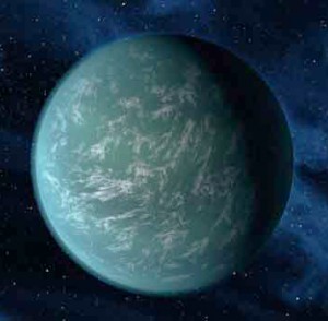 This artist's conception illustrates Kepler-22b, a planet known to comfortably circle in the habitable zone of a sun-like star. (Image: NASA/Ames/JPL-Caltech)