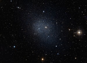This dwarf spheroidal galaxy in the constellation Fornax is a satellite of our Milky Way and is one of 10 used in Fermi's dark matter search. (Photo: ESO/Digital Sky Survey 2)