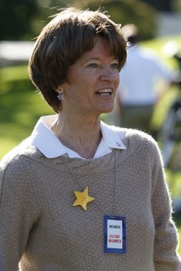 Former Astronaut Sally Ride speaks to members of the media in on the South Lawn of the White House in October, 2009. (Photo: AP Photo/Pablo Martinez Monsivais)