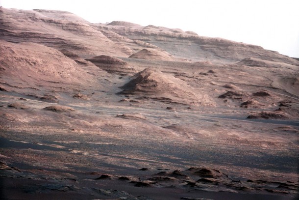 This photo of the base of Mount Sharp, represents a chapter of the layered geological history of Mars. (Photo: ASA/JPL-Caltech/MSSS)