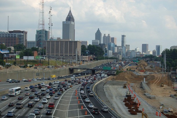 Traffic jam in Atlanta, GA