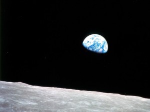 Iconic photo of the Earth and moon as seen from the Apollo 8 spacecraft while in lunar orbit on 12/24/1968. (Photo: NASA)
