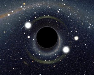 A computer-generated image of the light distortions created by a black hole. (Credit: Alain Riazuelo, IAP/UPMC/CNRS)