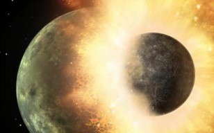 New study shows that Mercury and other unusually metal-rich objects in the solar system may be relics left behind by hit-and-run collisions in the early solar system. (NASA)