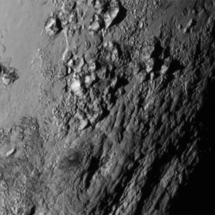 New Horizons captured this close-up image of Pluto's surface (NASA-JHUAPL-SwRI)
