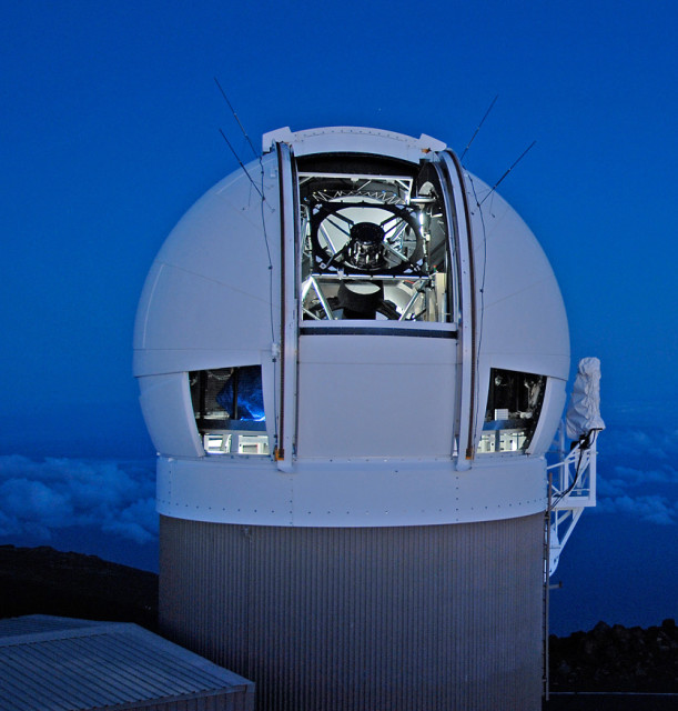 The Panoramic Survey Telescope & Rapid Response System (Pan-STARRS) 1 telescope on Maui's Mount Haleakala, Hawaii has produced the most near-Earth object discoveries of the NASA-funded NEO surveys in 2015. (University of Hawaii Institute for Astronomy/Rob Ratkowski)