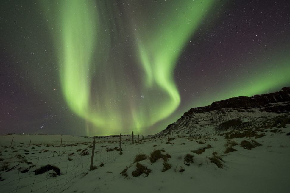 Here’s a shot of the Northern Lights, or aurora borealis as seen over the skies of Bilfrost, Western Iceland on 3/1/17. The auroras are created as a result of collisions between particles in the Earth's atmosphere and charged particles released by the sun and carried by the solar wind. (AP)