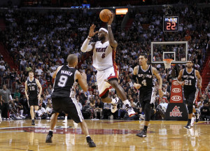 LeBron James in action against the San Antonio Spurs Photo: Reuters