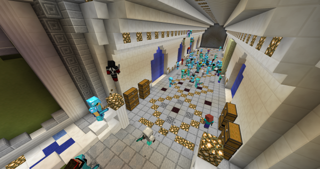A huge server gathering to take on the Dragon, the only sort of 'end boss' added to the Autcraft game. This is a big occasion when everyone joins the server to participate. (Stuart Duncan)