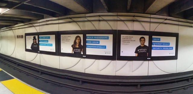 Advertising campaign from OneLogin, featuring Platform Engineer Isis Wenger (C). (Isis Anchalee Wenger)