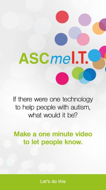 A screenshot of the ASC me I.T. app, that crowdsources ideas from people with autism, courtesy of DigitalBubbles.org.