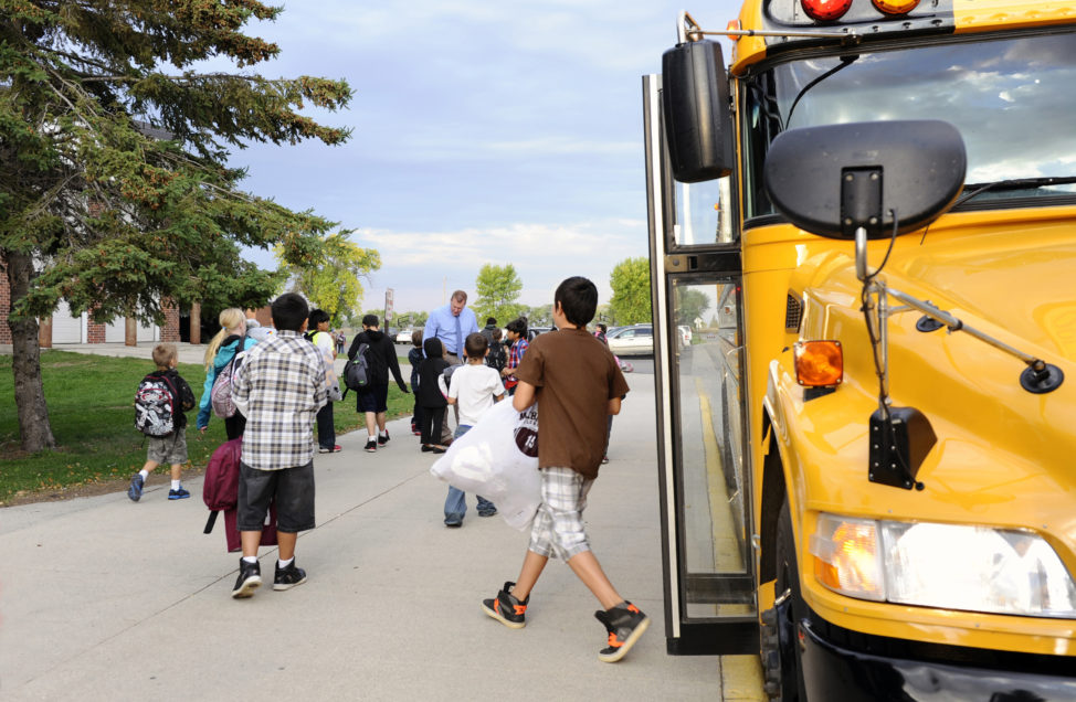 FILE - Students arrive for class at Mahnomen Elementary School in Mahnomen, Minnesota. (Reuters)