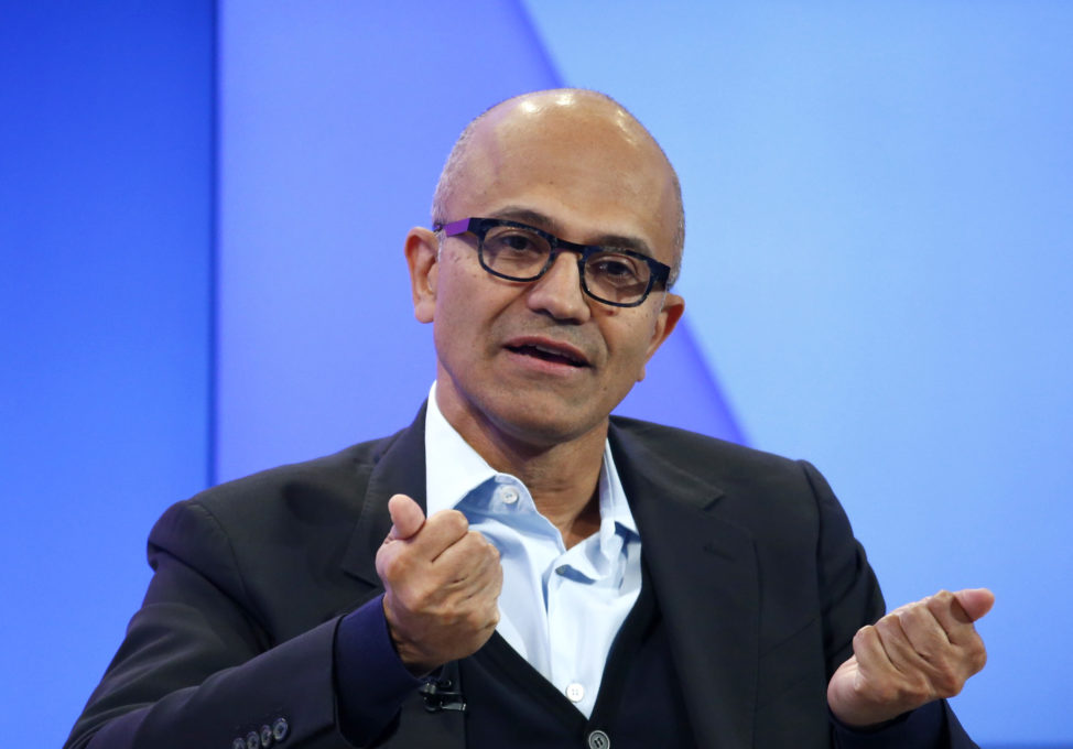 Satya Nadella, CEO of Microsoft Corporation attends the annual meeting of the World Economic Forum (WEF) in Davos, Switzerland, Jan. 17, 2017. (Reuters)