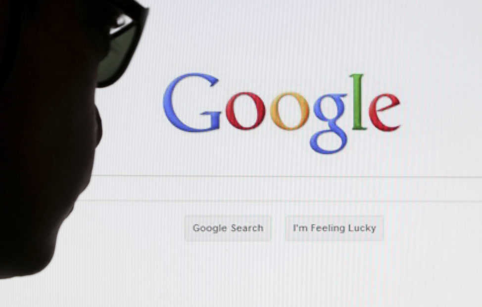 An internet user gets ready to use Google search in this photo illustration taken in Brussels on May 30, 2014. (Reuters)