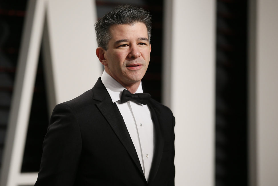 Uber CEO Travis Kalanick poses fpr a picture at the 89th Academy Awards - Oscars Vanity Fair Party in Beverly Hills, California, Feb 26, 2017. (Reuters)