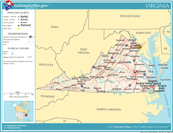 This shows Virginia in geographical context. Both West Virginia and Kentucky
