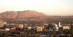 Housing developments have replaced most orange groves in Riverside, whose greater metropolitan area spreads all the way north into the San Bernardino Mountains to the north, and east across the desert to the Nevada border. (Wikipedia Commons)