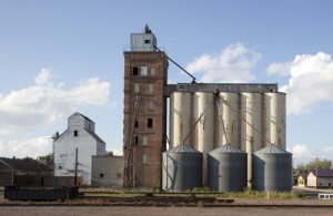 In Beach, North Dakota (which has no beach), as in hundreds of other communities across the rural state, the grain elevator is the tallest building in town.  (Carol M. Highsmith)