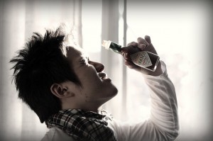 Surely this fellow’s not doing what it looks like he’s doing.  Tabasco sauce has lots of uses. As eyedrops?  Probably not.  (thekevinchang, Flickr Creative Commons)