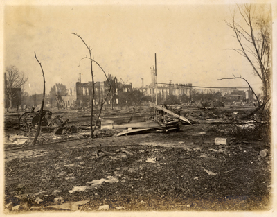 There wasn’t much left of Lake Charles after a ferocious fire in 1910. (Photograph Collection, Archives and Special Collections Department, Frazar Memorial Library, McNeese State University.)