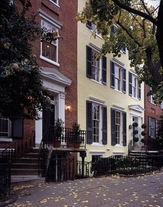 Georgetown is loaded with row houses of the elegant sort. Most have every amenity — except garages. (Carol M. Highsmith)