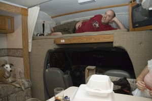 Cozy — some would say “cramped” — quarters come standard in many motor homes.  (Jessa B.C., Flickr Creative Commons)