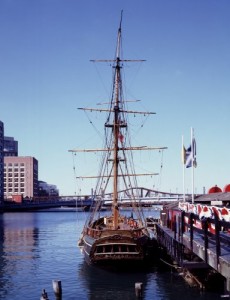 This is the “Beaver” in better days, before fire at the adjacent museum shut down the Boston Tea Party attraction.  (Carol M. Highsmith)